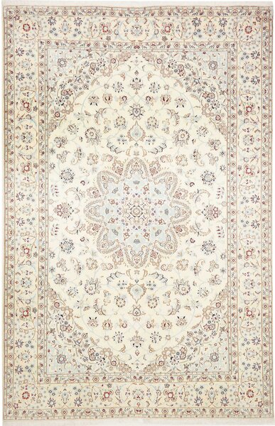 Tappeto Nain 9la Persia Medaglione Avorio Blu 196x300 Cm