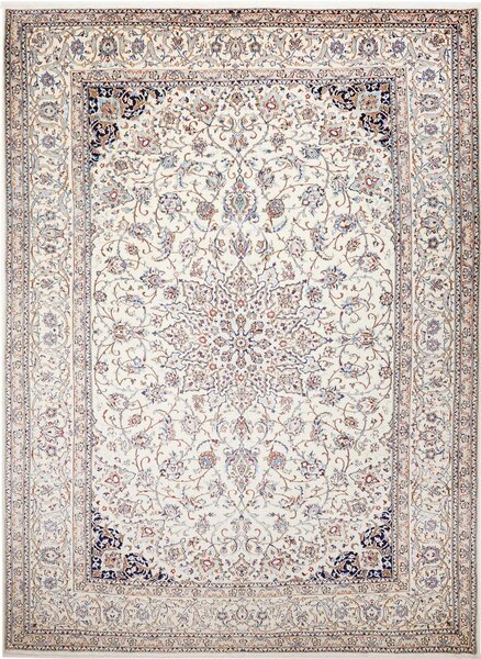 Tappeto Nain 9la Persia Medaglione Crema Blu 260x360 Cm