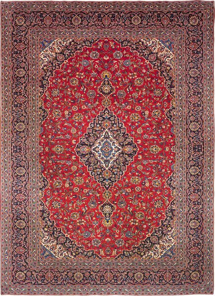 Tappeto Ardakan Persia Medaglione Rosso Blu 310x425 Cm