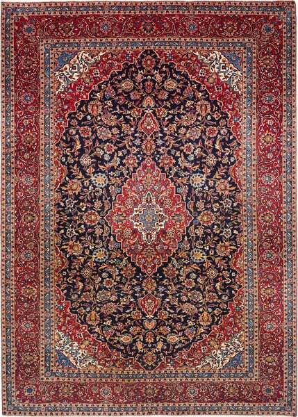 Tappeto Ardakan Persia Medaglione Blu Rosso 300x420 Cm