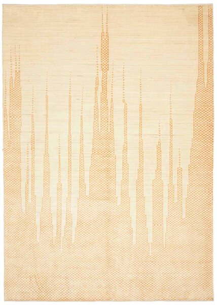 Tappeto Shayan Fine Pakistan Geometrico Crema Beige 170x237 Cm
