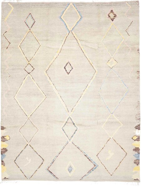 Tappeto Gabbeh Marrakech Persia Astratto Grigio Giallo 240x305 Cm