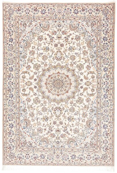 Tappeto Nain 6la Persia Medaglione Crema Azzurro 158x226 Cm