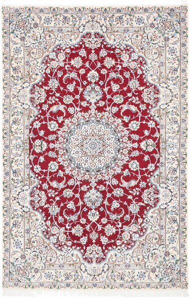 Tappeto Nain 6la Persia Medaglione Rosso Crema 156x245 Cm