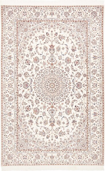Tappeto Nain 6la Persia Medaglione Avorio Marrone 166x260 Cm