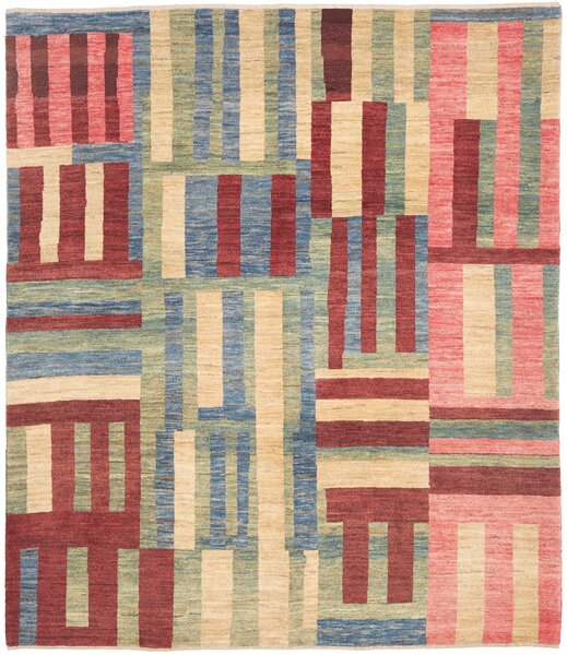 Tappeto Gabbeh Fine Persia Geometrico Beige Rosso 200x232 Cm