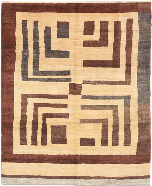 Tappeto Gabbeh Fine Persia Geometrico Beige Marrone 190x230 Cm