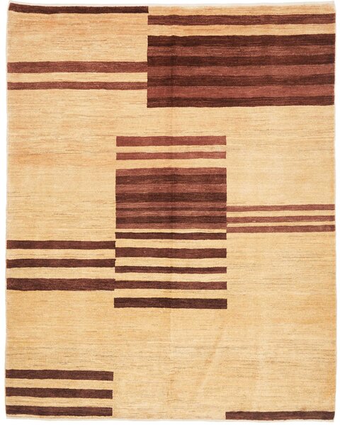 Tappeto Gabbeh Fine Persia Geometrico Beige Marrone Scuro 185x230 Cm