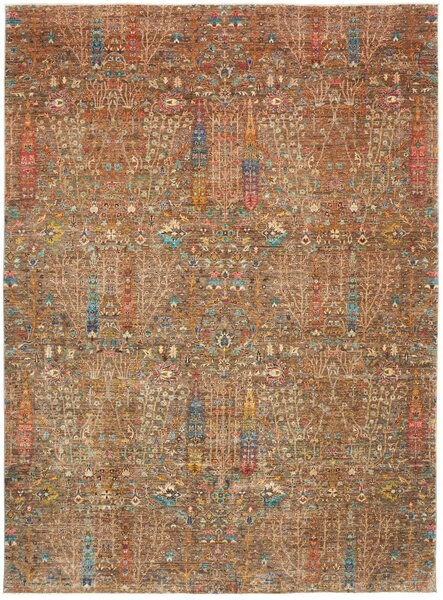Tappeto Shahi Fine Pakistan Floreale Marrone Policromo Vivace 245x331 Cm