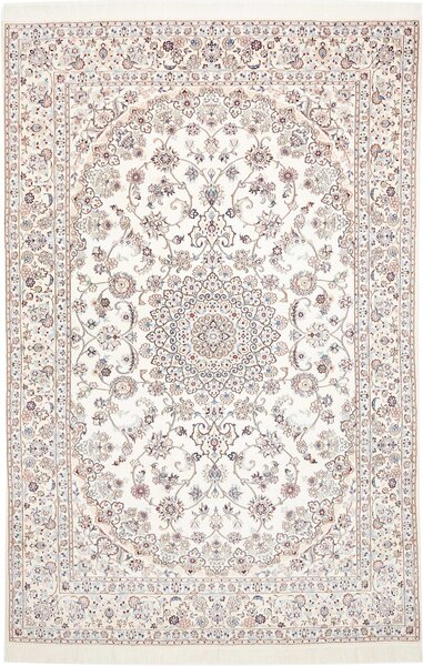 Tappeto Nain 9la Persia Medaglione Bianco Blu 205x317 Cm