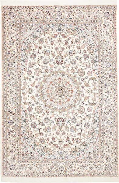 Tappeto Nain 9la Persia Medaglione Crema Blu 208x308 Cm