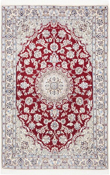 Tappeto Nain 9la Persia Medaglione Rosso Crema 113x175 Cm