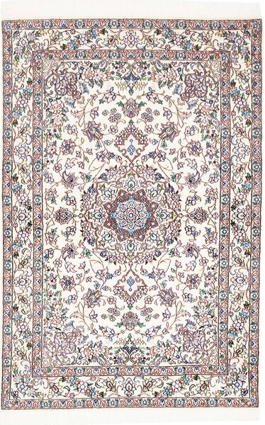 Tappeto Nain 9la Persia Medaglione Avorio Blu 107x156 Cm