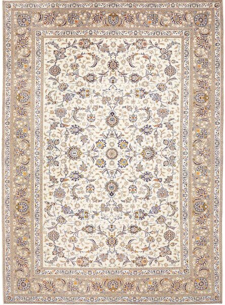 Tappeto Kashan Persia Floreale Avorio Sabbia 280x383 Cm