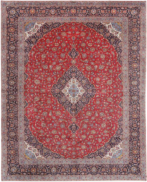 Tappeto Ardakan Persia Medaglione Rosso Blu 400x500 Cm