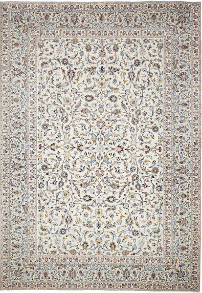 Tappeto Kashan Persia Floreale Crema Blu 310x442 Cm