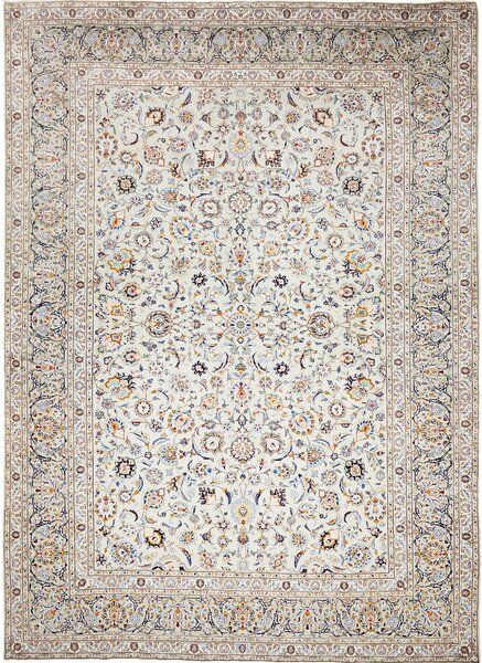 Tappeto Kashan Persia Floreale Crema Verde Salvia 305x425 Cm
