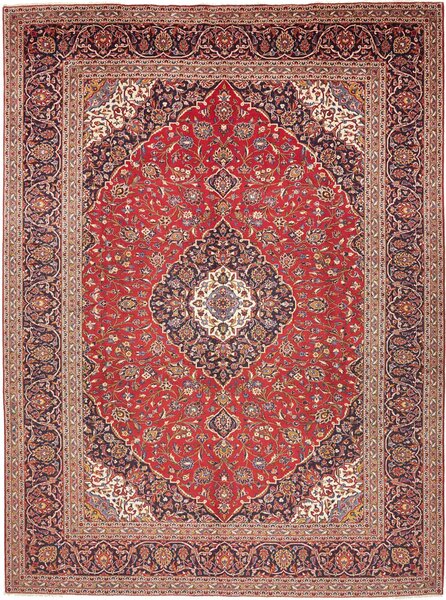 Tappeto Ardakan Persia Medaglione Rosso Blu Scuro 300x402 Cm