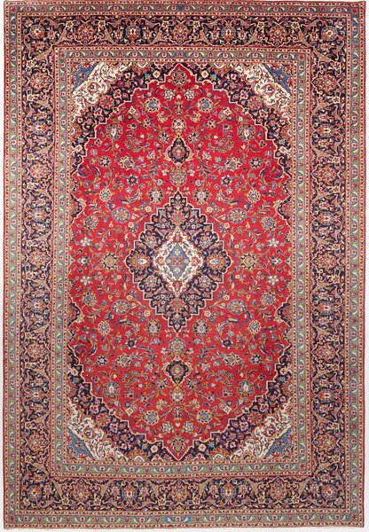 Tappeto Ardakan Persia Medaglione Rosso Blu 276x407 Cm
