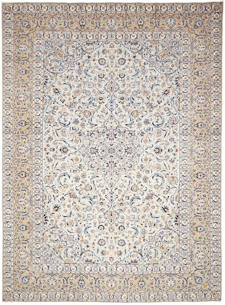 Tappeto Kashan Persia Medaglione Crema Blu 283x380 Cm