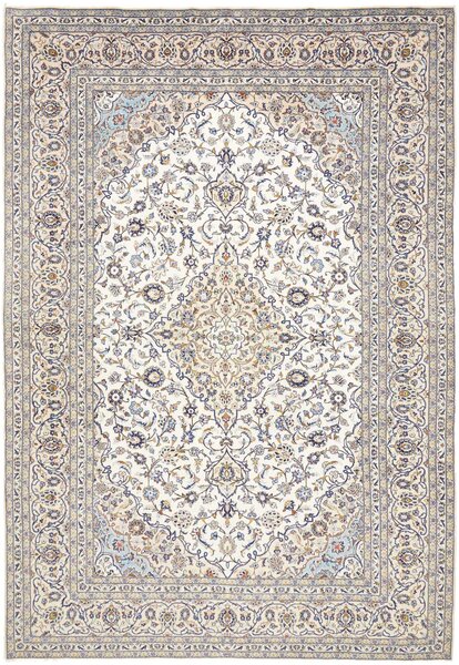 Tappeto Kashan Persia Medaglione Avorio Blu 250x363 Cm
