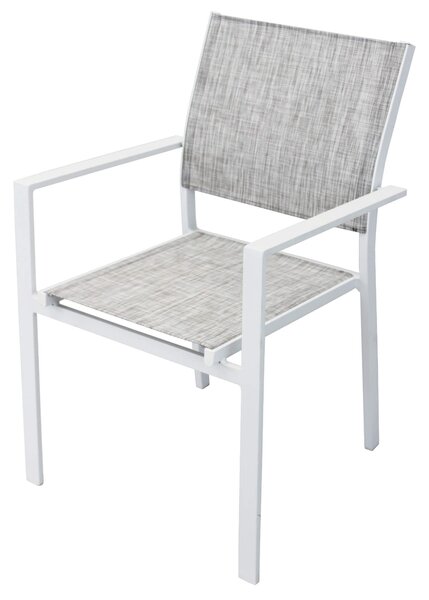 DEXTER - set tavolo in alluminio cm 200/300 x 100 x 74 h con 10 poltrone Venus