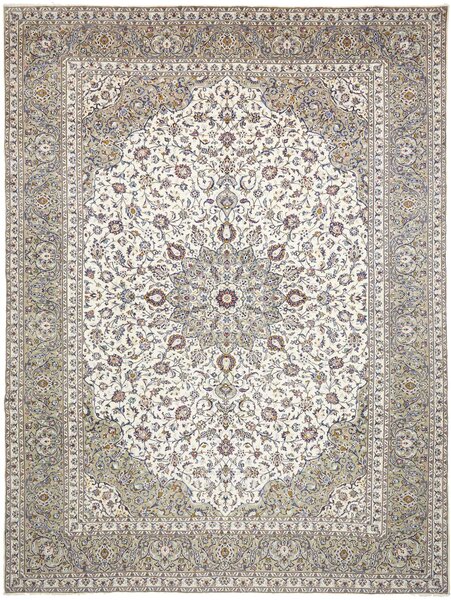Tappeto Kashan Persia Medaglione Crema Blu 300x397 Cm