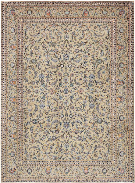 Tappeto Kashan Persia Floreale Crema Blu 310x425 Cm