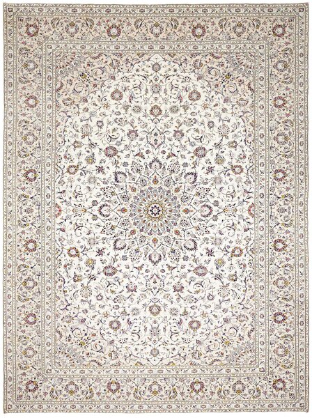 Tappeto Kashan Persia Medaglione Avorio Bordeaux 300x403 Cm