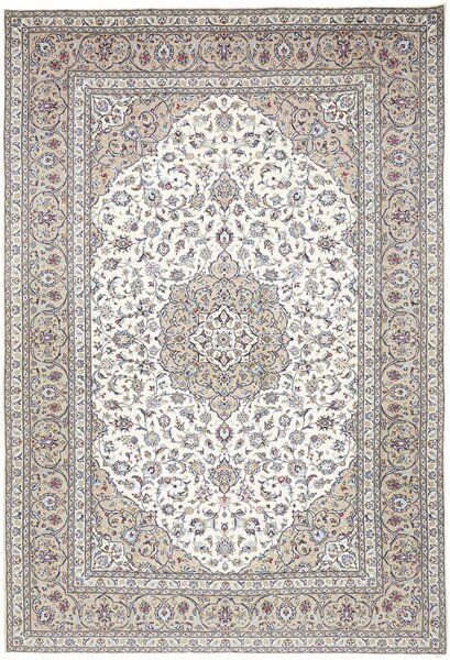 Tappeto Kashan Persia Medaglione Crema Beige 250x365 Cm