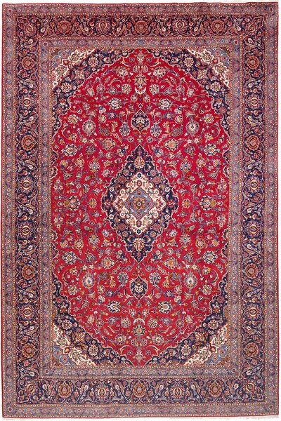 Tappeto Ardakan Persia Medaglione Rosso Blu 265x403 Cm
