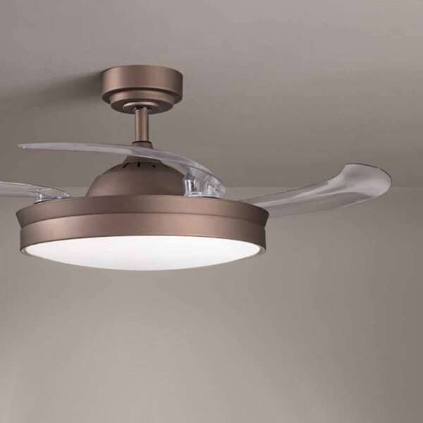 Ventilatore soffitto perenz open+ 7165 mm ct led pale scomparsa metallo acrilico - Perenz