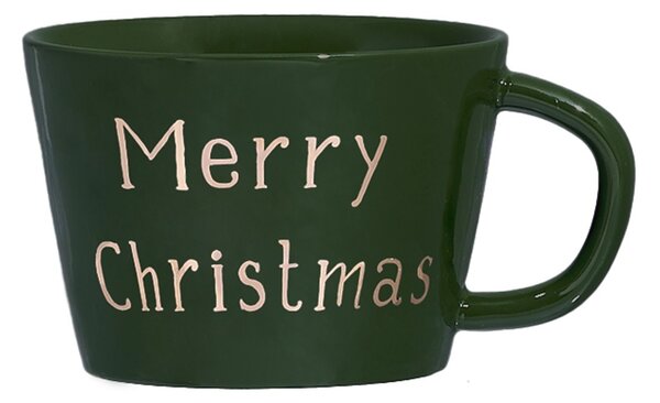 Simple Day Mug Natalizia Verde Merry Christmas in Gres di Porcellana