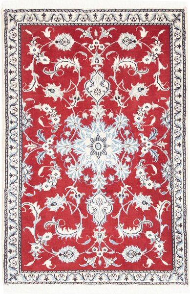 Tappeto Nain Kashmar Persia Medaglione Rosso Crema 90x138 Cm