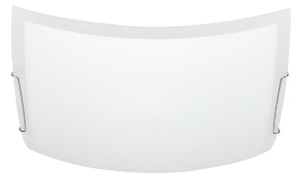 Plafoniera classico Quadra bianco, in vetro, 40x40 cm, 2 luci