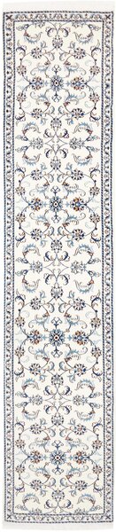 Tappeto Nain Kashmar Persia Floreale Avorio Blu 77x380 Cm