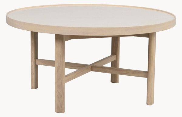 Tavolino da caffè rotondo in legno di quercia Marsden, Ø 90 cm