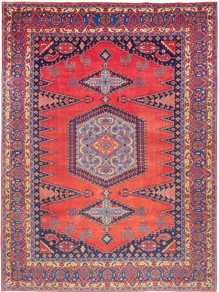 Tappeto Wiss Persia Medaglione Rosso Blu 280x380 Cm