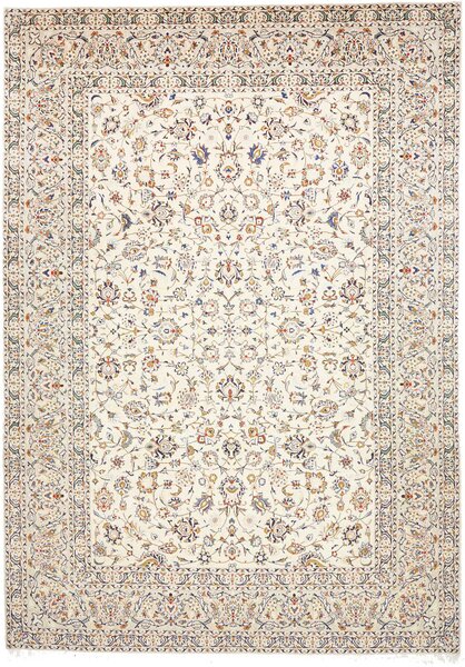 Tappeto Kashan Persia Floreale Avorio Blu 250x353 Cm