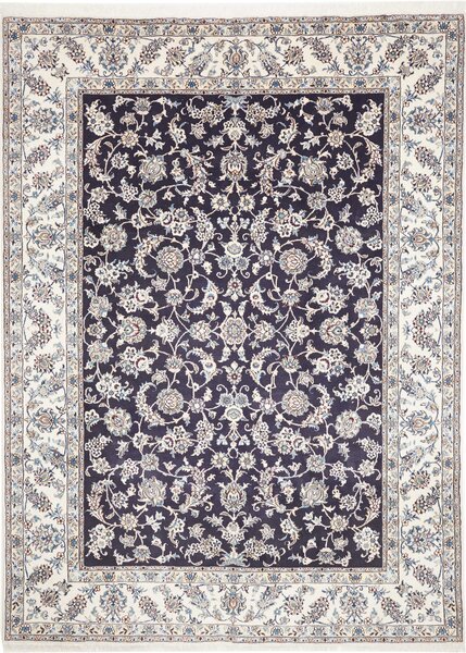 Tappeto Nain Kashmar Persia Floreale Blu Notte Crema 250x337 Cm