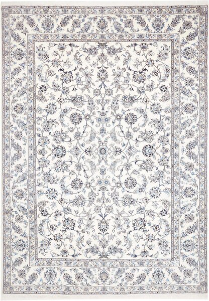 Tappeto Nain Kashmar Persia Floreale Crema Blu 247x347 Cm