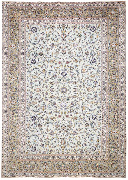 Tappeto Kashan Persia Floreale Avorio Blu 300x428 Cm
