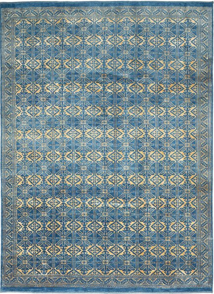 Tappeto Gabbeh Fine Persia Geometrico Blu Oro 200x271 Cm