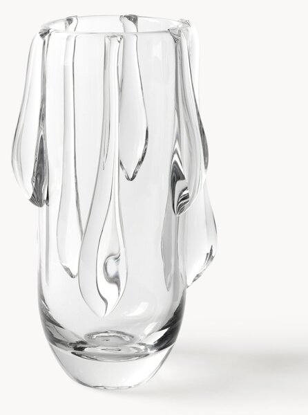 Vaso in vetro effetto colato Carliz, alt. 27 cm