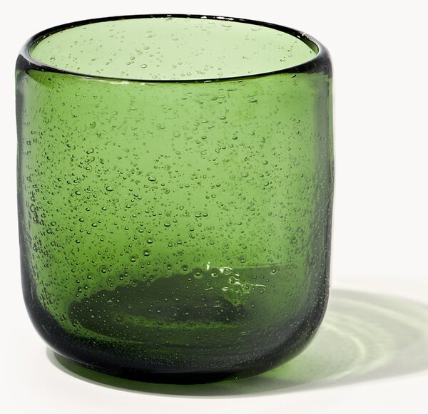 Set di 4 bicchieri in vetro soffiato con bolle d'aria Hippolyte