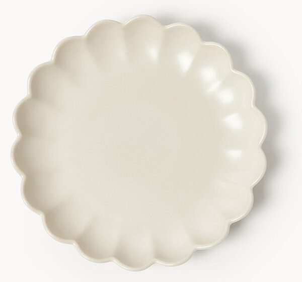 Set di 4 piatti da colazione a forma di fiore Sabina