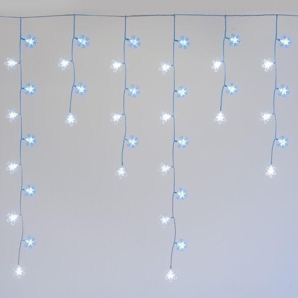 Tenda luminosa 136 lampadine led bianco freddoblu H 100 x L 100 cm