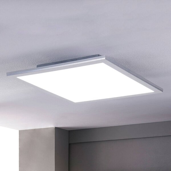 Pannello LED Livel Lindby, dimmerabile, Alluminio / Grigio / Zincato, Cucina, Plastica, Moderno, Plafoniera LED