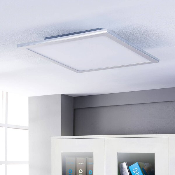 Pannello LED Livel Lindby, dimmerabile, Alluminio / Grigio / Zincato, Cucina, Plastica, Moderno, Plafoniera LED