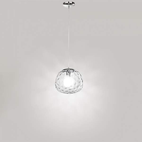 Lampadario Contemporaneo Ufo Cromo 1 Luce E27 Piccola